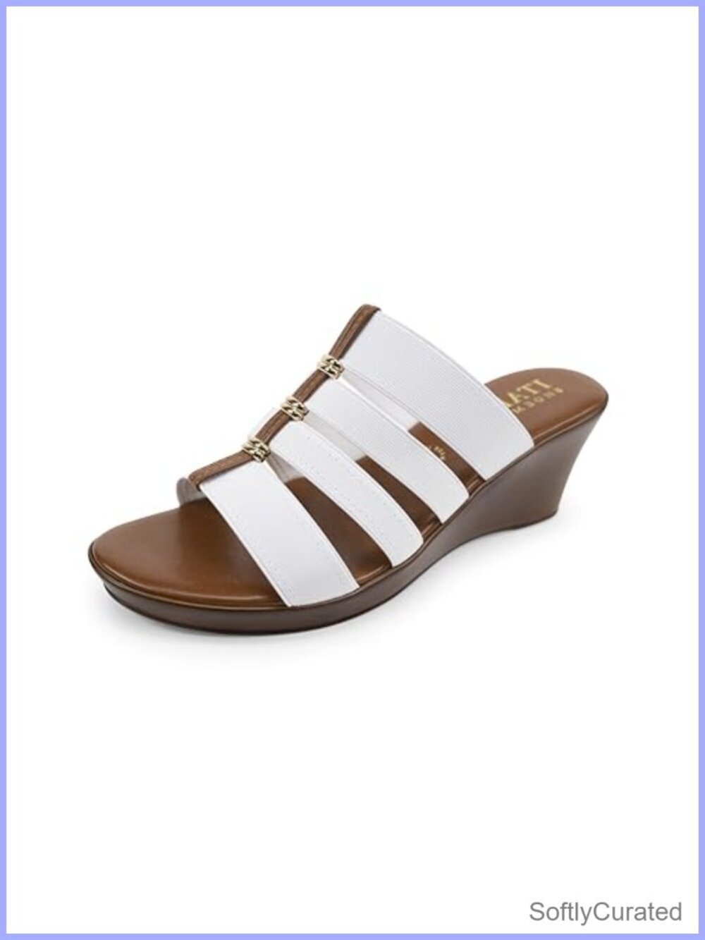 Italian Shoemakers Clover Wedge Sandal Synthetic Slingback Open Toe
